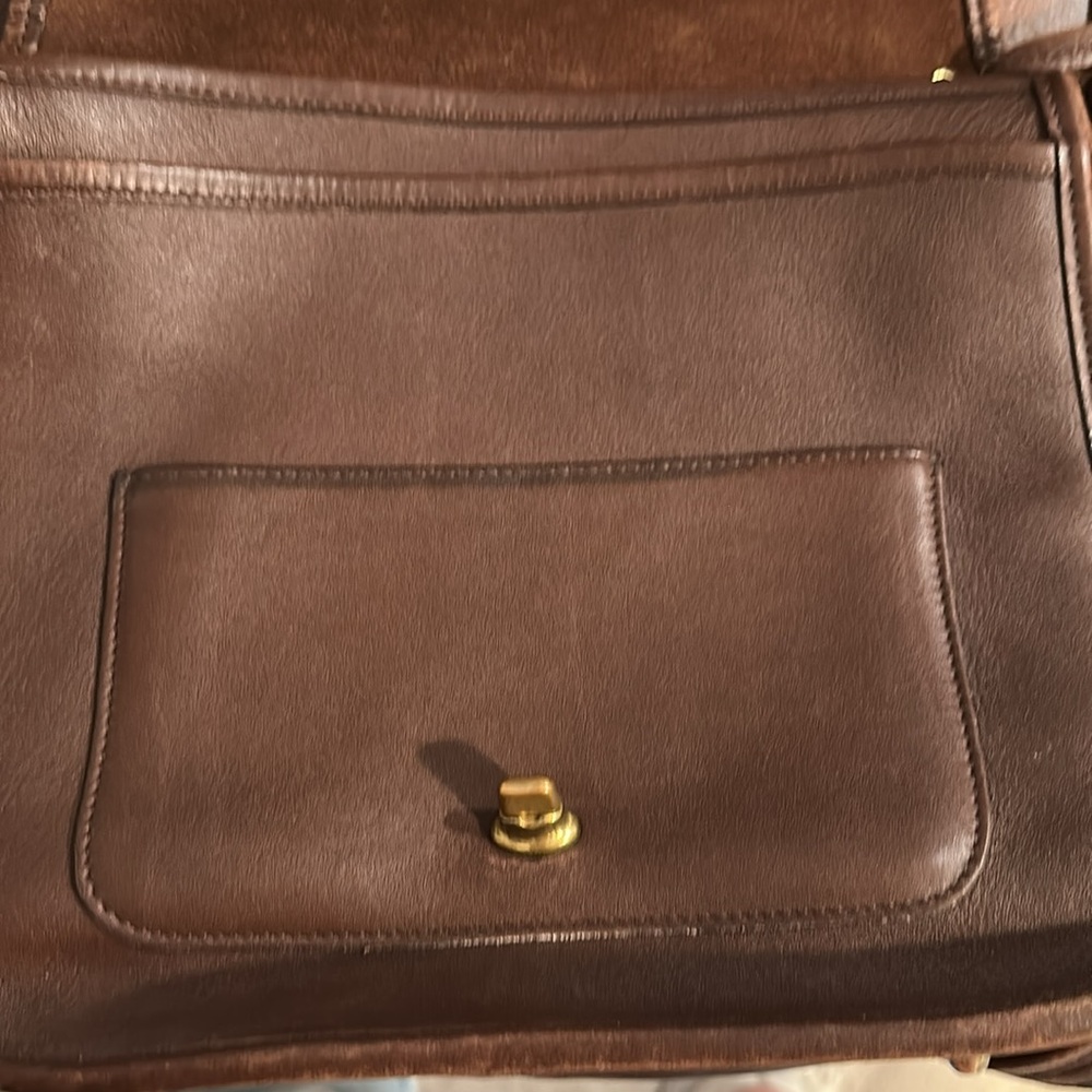 Vintage Coach Stewardess Bag Purse 9525 Dark Brown Mahogany Costa Rica - Picture 10 of 12